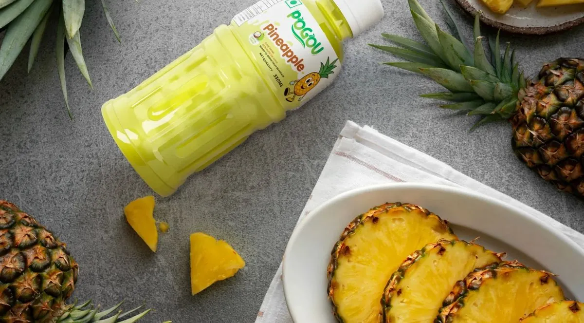 Pogou juice bottle packaging