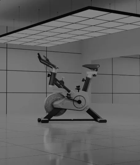 3D render of an exercise bike